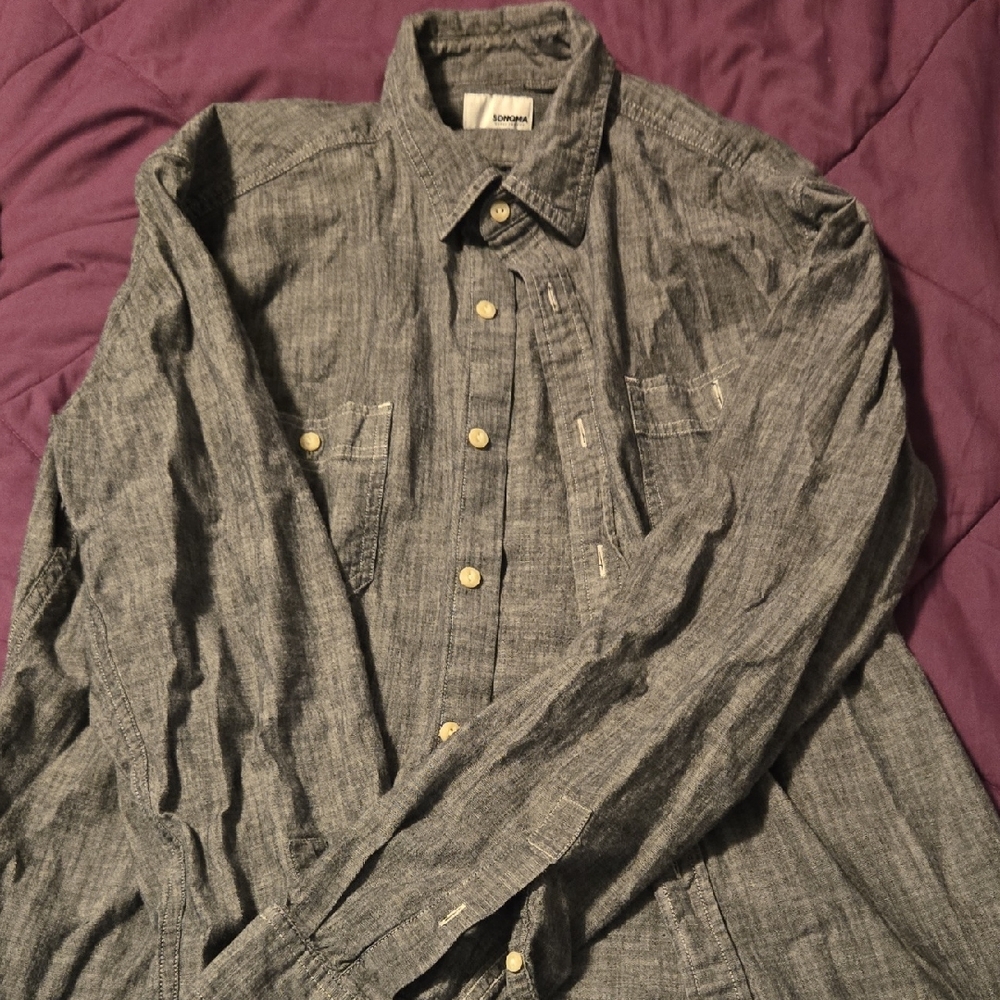 Sonoma Charcoal Button-Up Shirt
